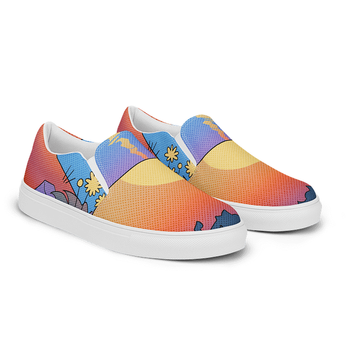 Sunrise Serenity Women's Slip-On Canvas Shoes – Comfort Meets Style! product image (2)