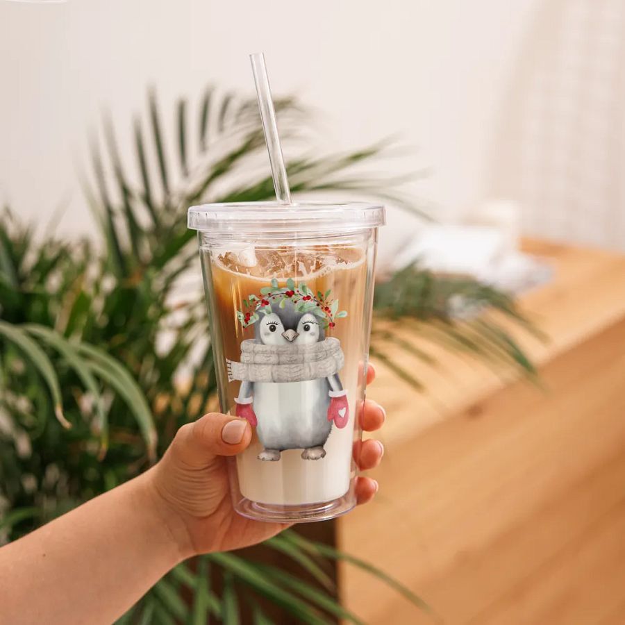 Festive Penguin Party Double Wall Tumbler product image (3)