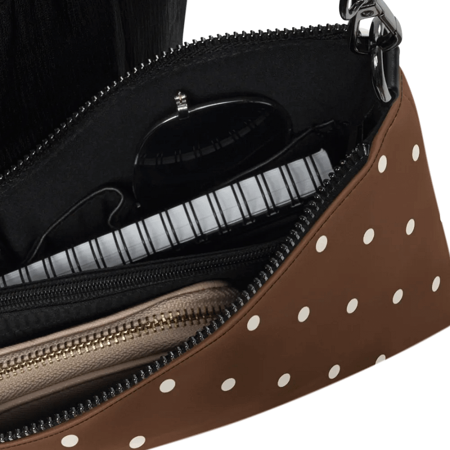 Brown with Cream Dots Crossbody Bag product image (3)