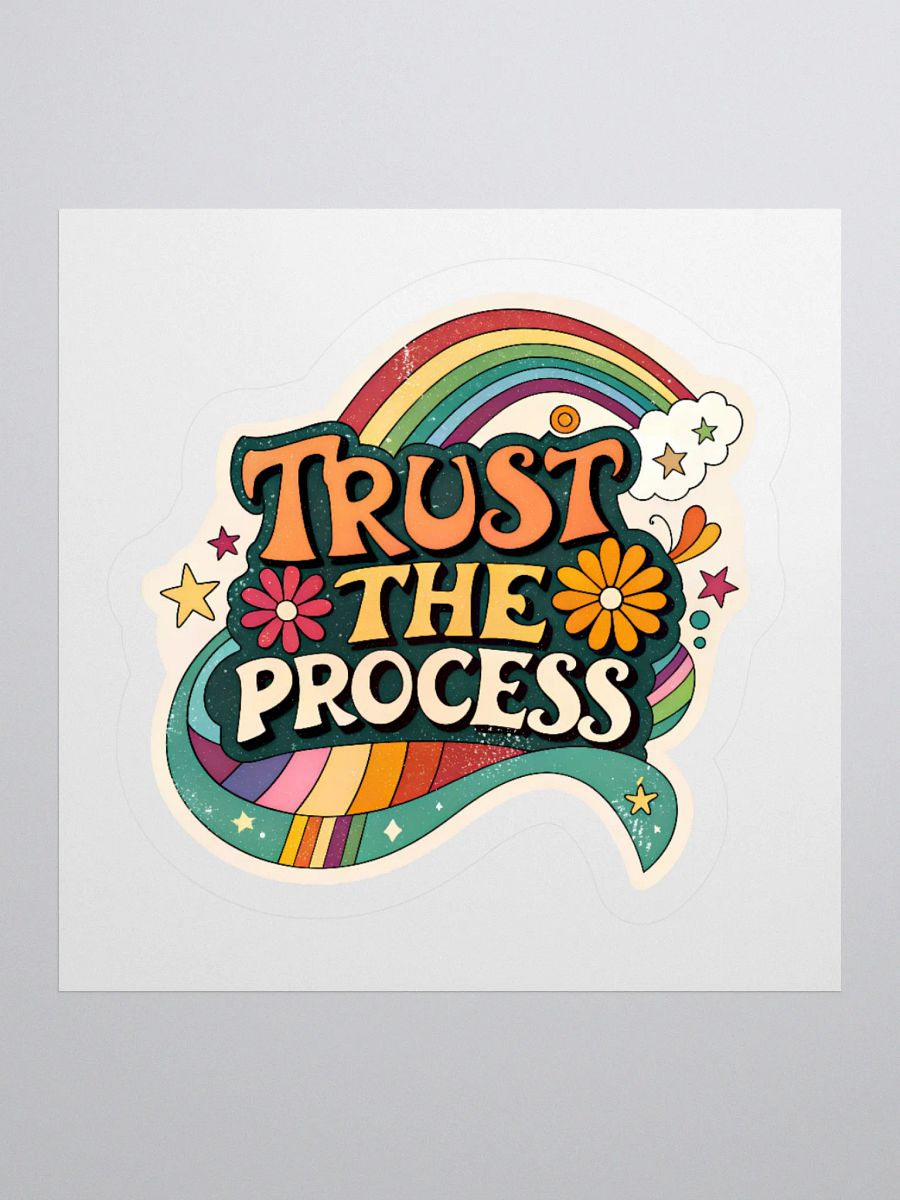 Retro Trust the Process Kiss Cut Stickers product image (1)