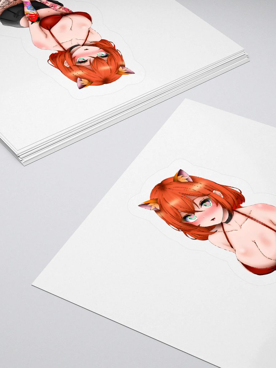 Red-Haired Anime Waifu Kiss Cut Stickers product image (14)