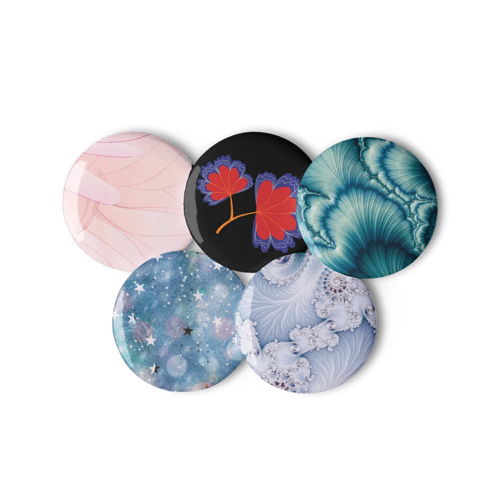 Fractal Fusion Pin Buttons Set product image (2)