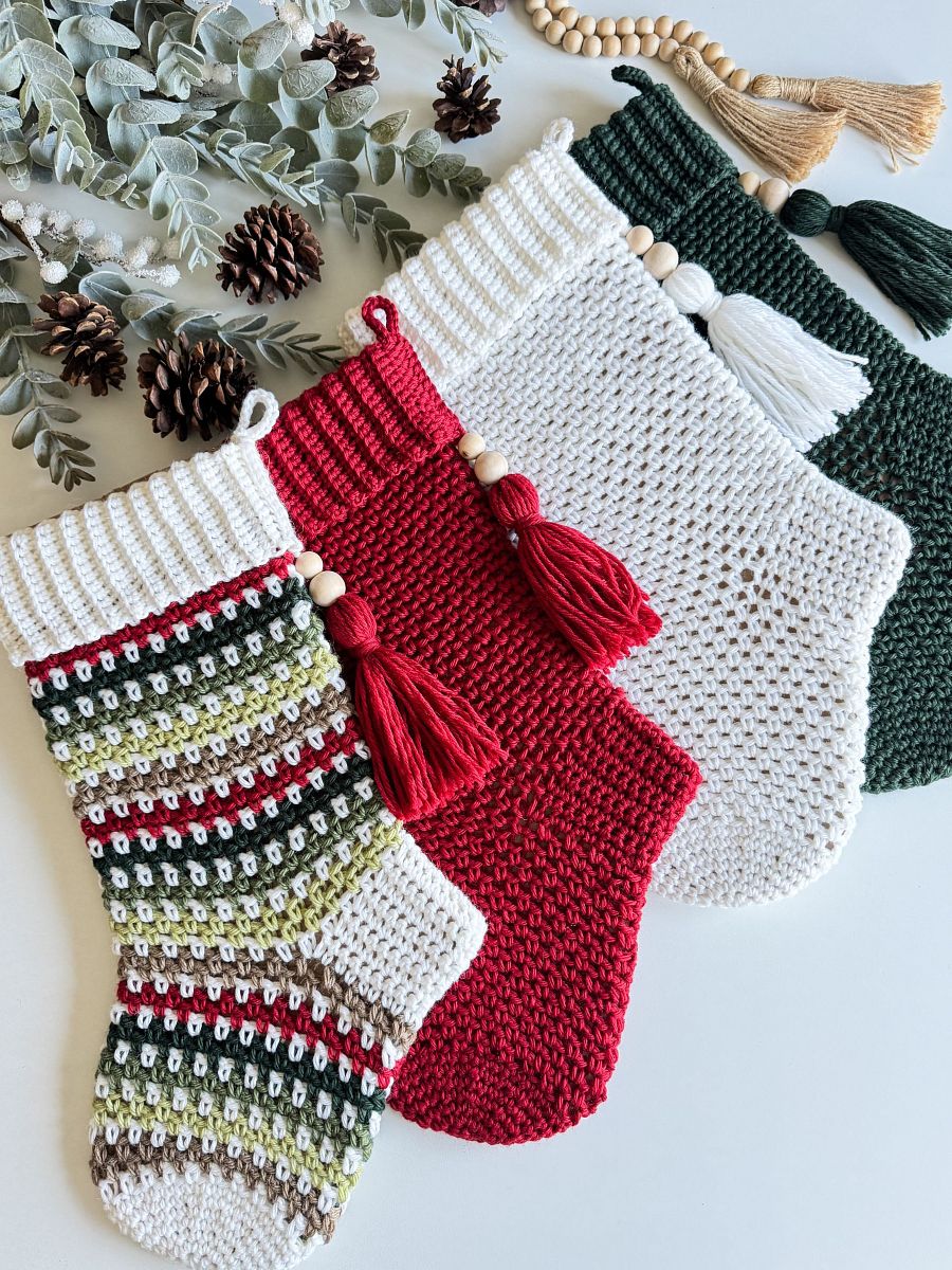 Holiday Weave Stocking Crochet Pattern product image (5)
