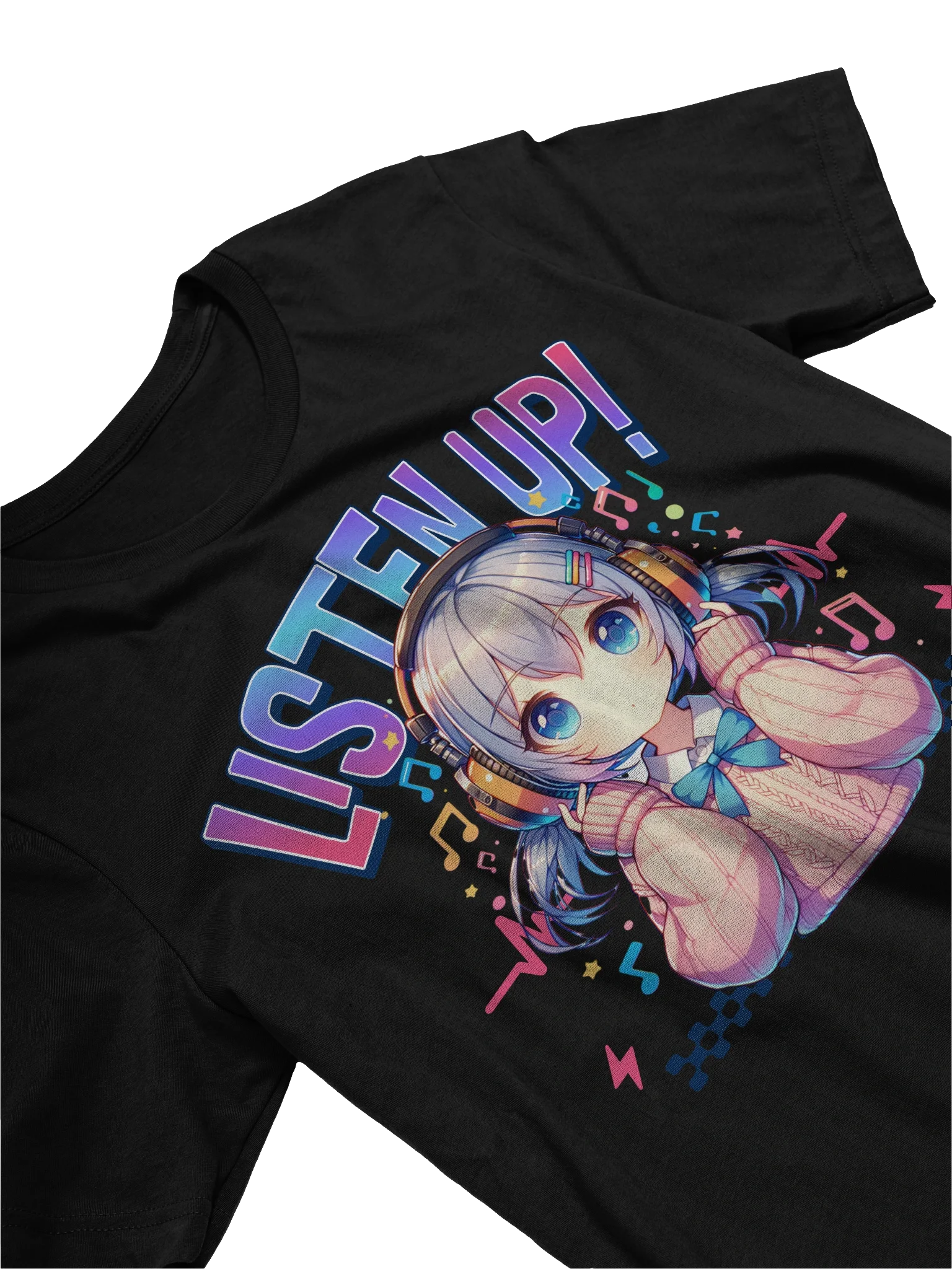 Unique Listen Up Anime Girl T-Shirt for Manga Fans product image (19)