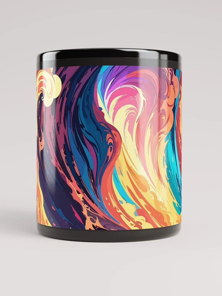 Energizing Swirls Black Glossy Mug product image (2)