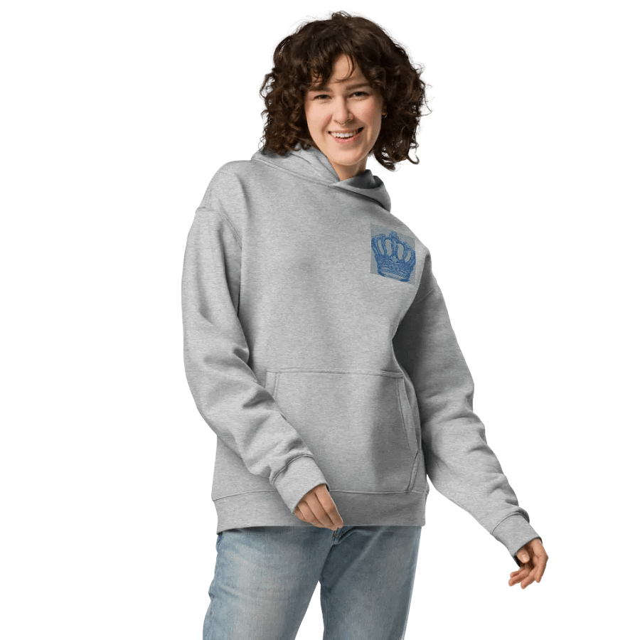 Regal Monochrome Crown Oversized Hoodie product image (33)