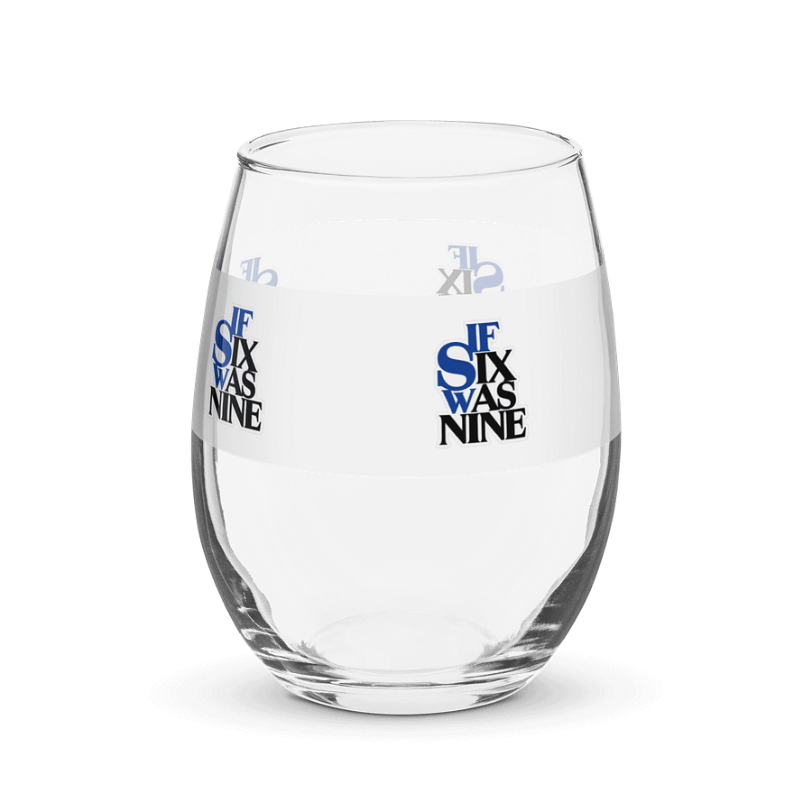 Electric Blue Stemless Wine Glass - IF SIX WAS NINE product image (4)