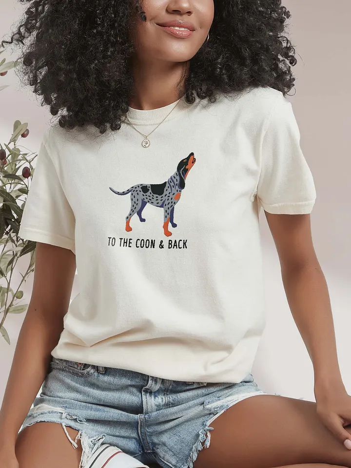 To the Coon and Back T-Shirt(Embroidered) of a Bluetick Coonhound product image (2)