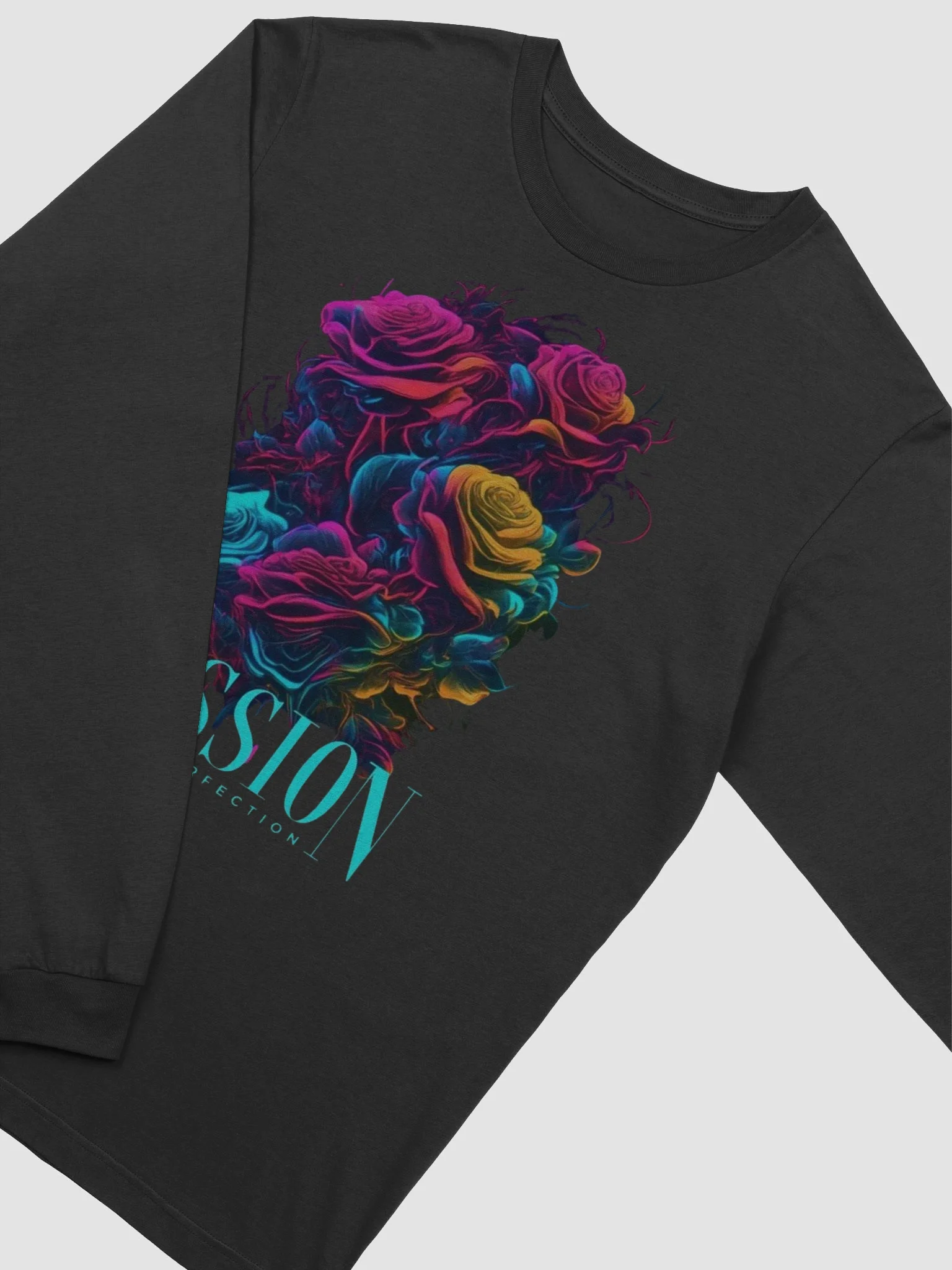 Neon Rose Passion Long Sleeve T-Shirt product image (3)