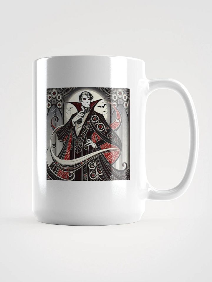 🧛‍♂️ Art Nouveau Vampire Coffee Mug – Count Dracula Halloween Edition product image (1)