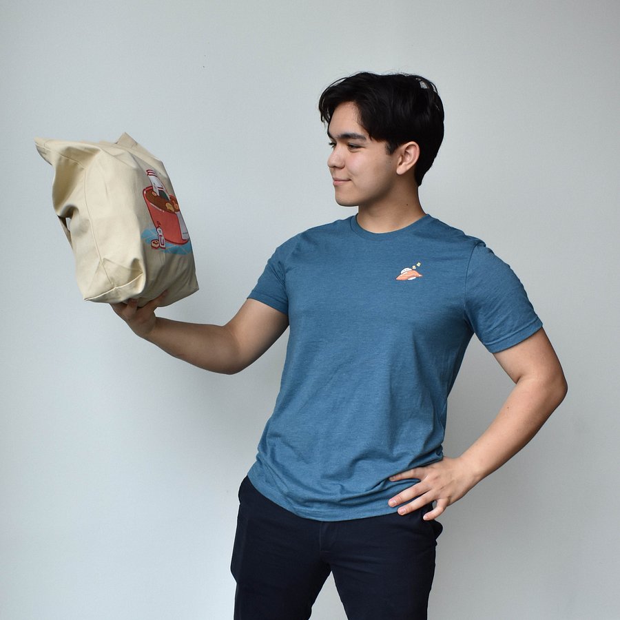Onigiri Onsen Eco Tote Bag - (Oyster) product image (5)
