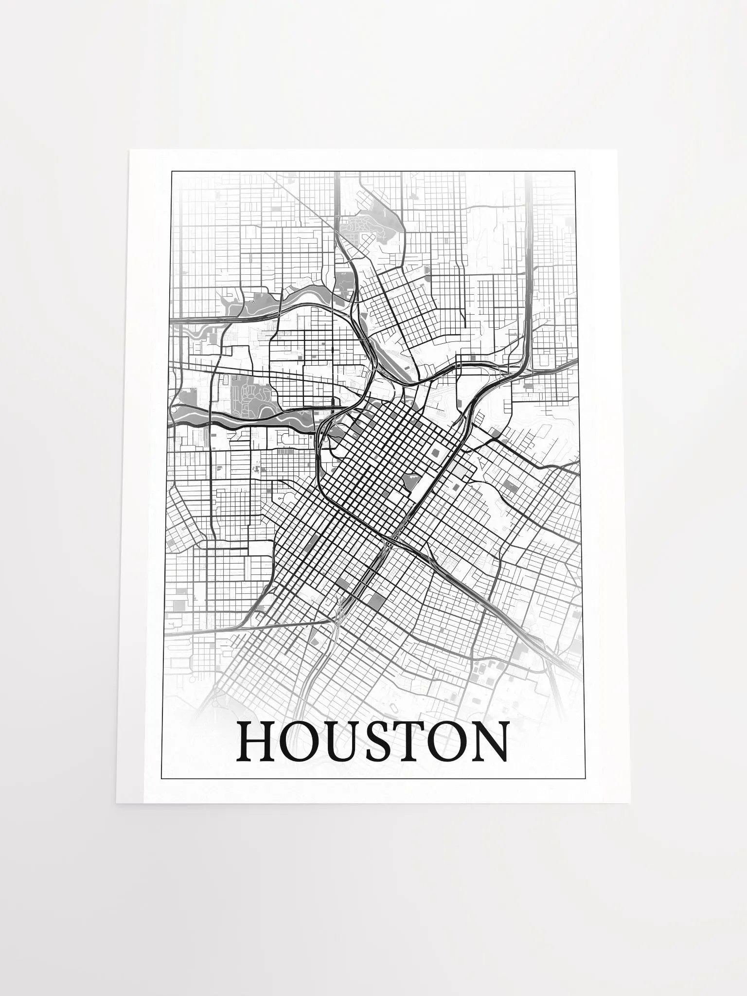 Houston, Texas, USA, city map print product image (18)