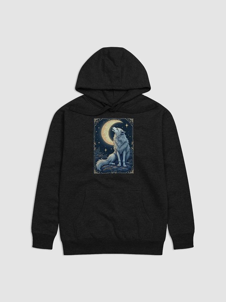 Mystical Wolf Moon Art - Celestial Wolf Under Moonlit Sky product image (1)