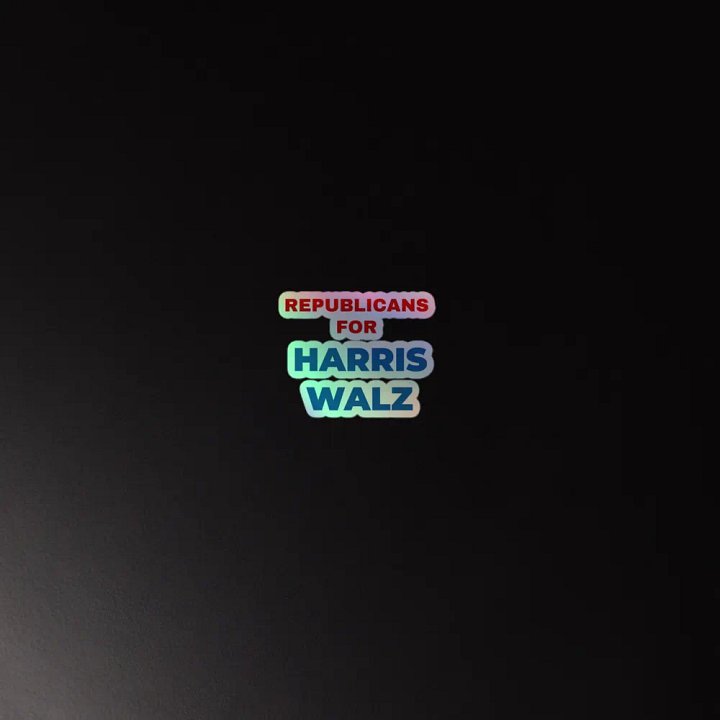 Republicans For Harris Walz Holographic Sticker product image (4)