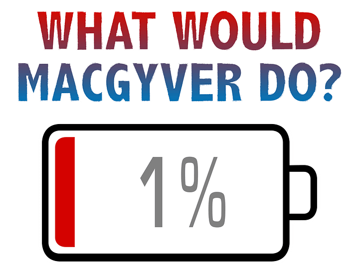 What Would MacGyver Do? with Battery at 1% T-Shirt product image (2)