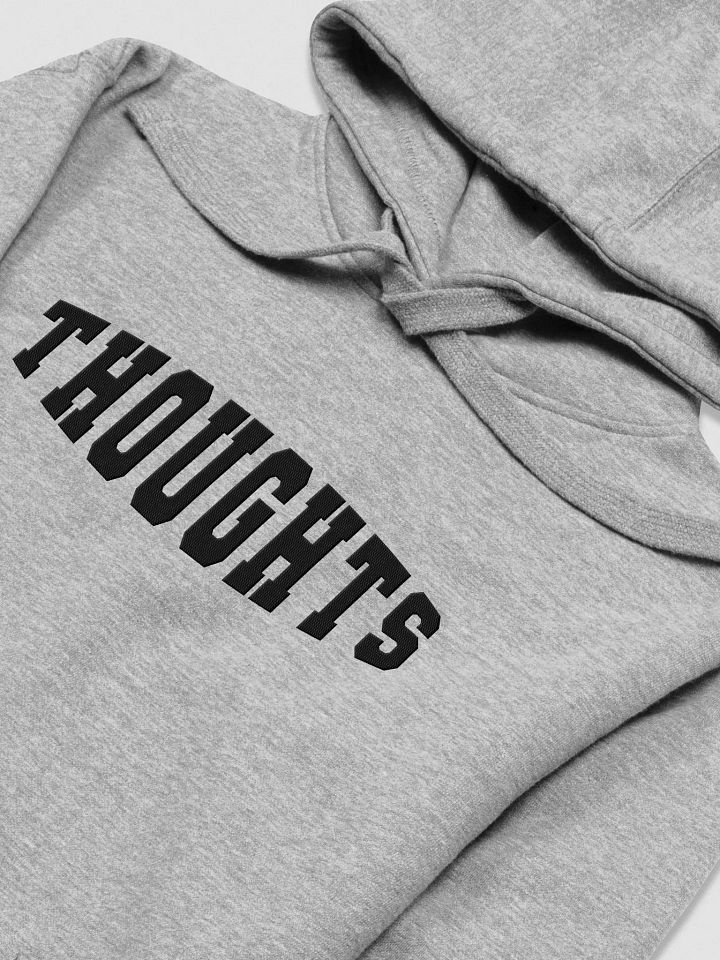 Thoughts Varsity Hoodie Black Thread product image (1)