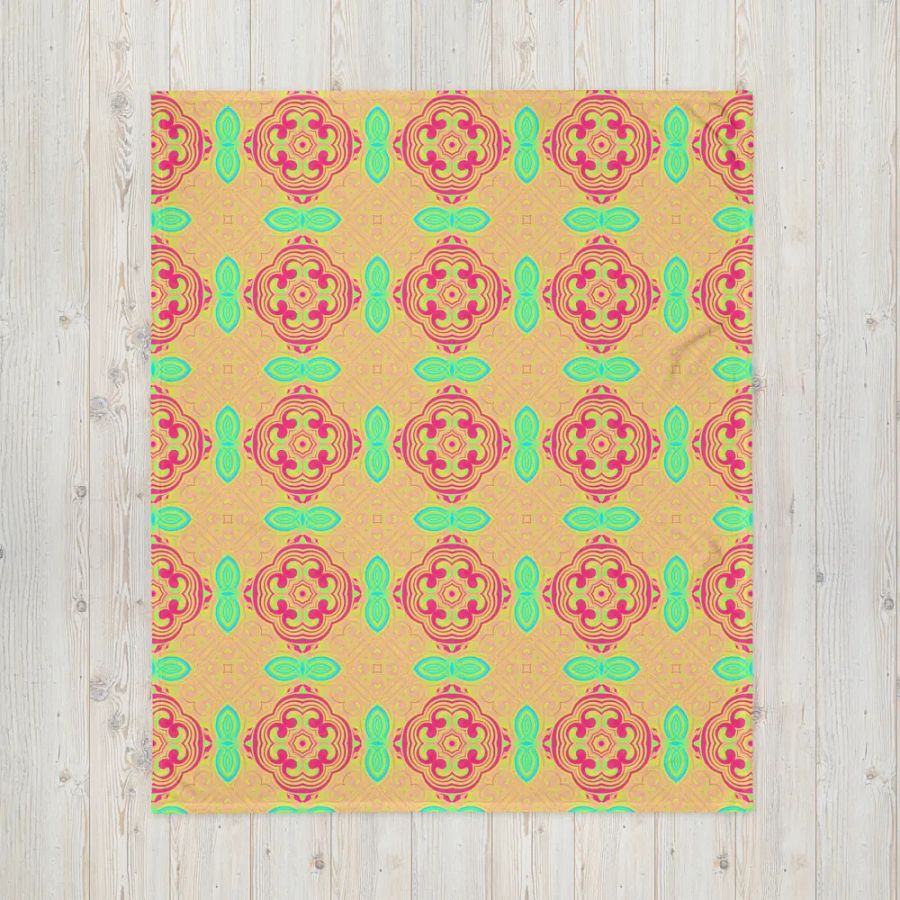 Bright Abstract Flower Blanket product image (12)