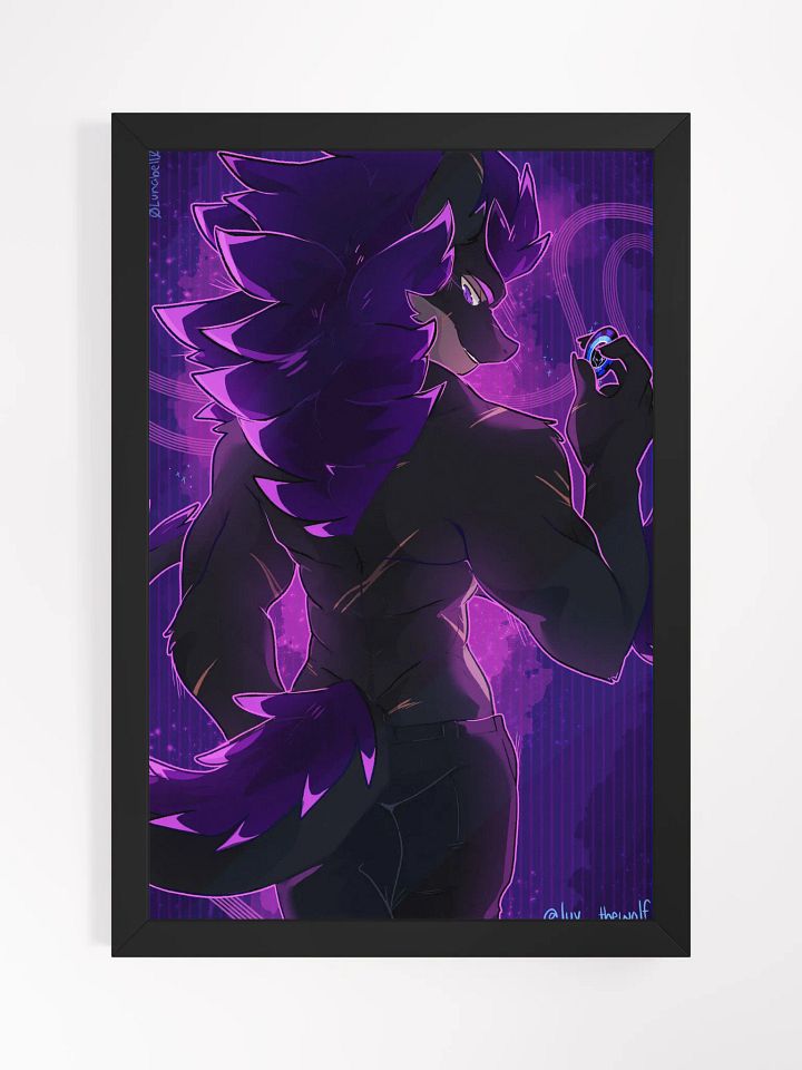 "Shirtless Wolf" Nardoragon Exclusive Framed High-Quality Matte Poster Poster product image (1)