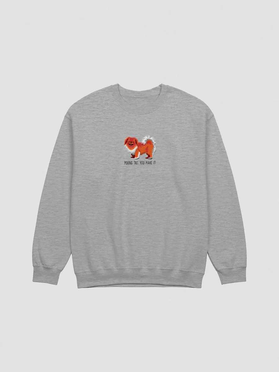 Peking Till You Make It Sweatshirt (Embroidered) of a Pekingese(Red) product image (4)