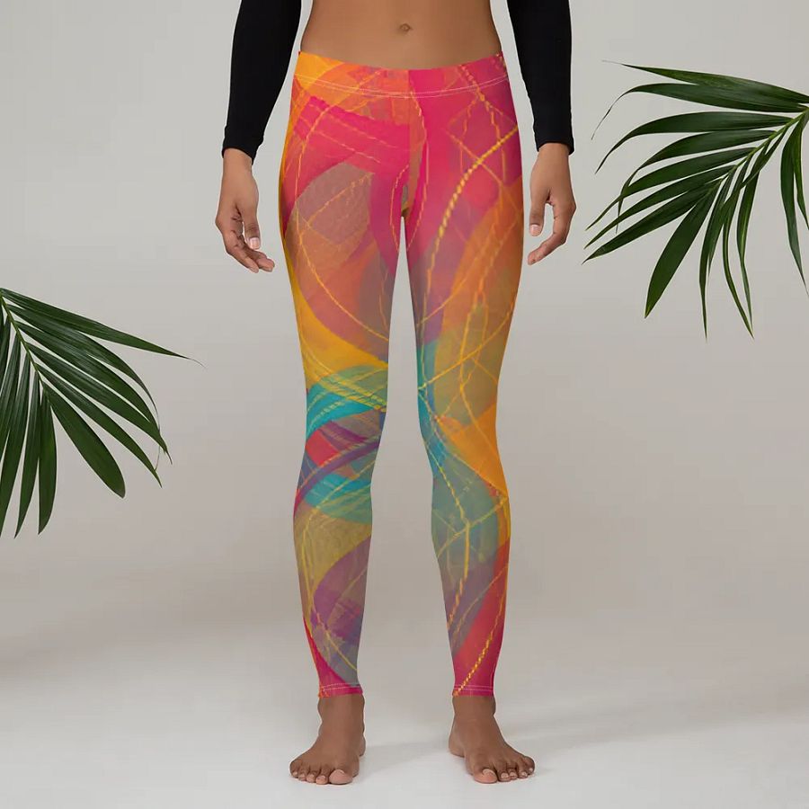 Vibrant Spiral Dreams Leggings product image (3)