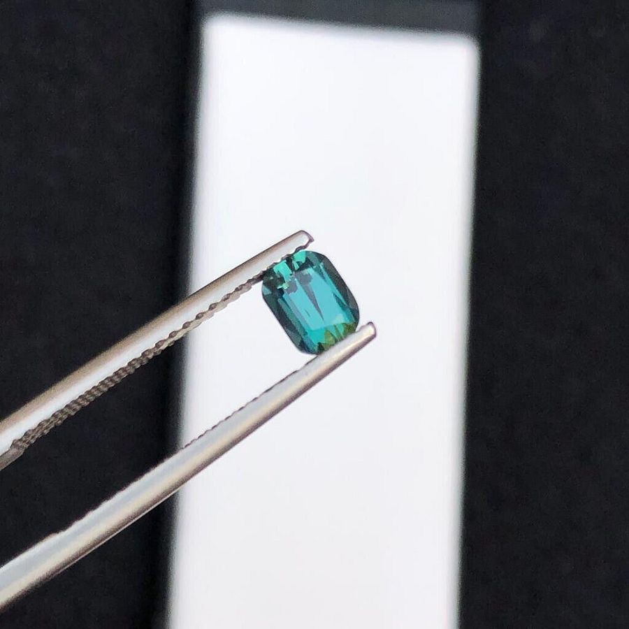 BLUE INDICOLITE TOURMALINE FOR RING CUSHION CUT GEMSTONE WIRE WRAPPING, 0.65 CRT product image (1)