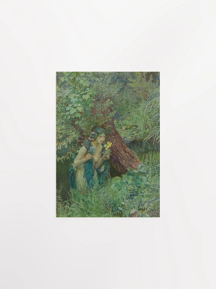 ''With goodly greenish locks, all loose untied'' by Eleanor Fortescue-Brickdale Poster product image (1)