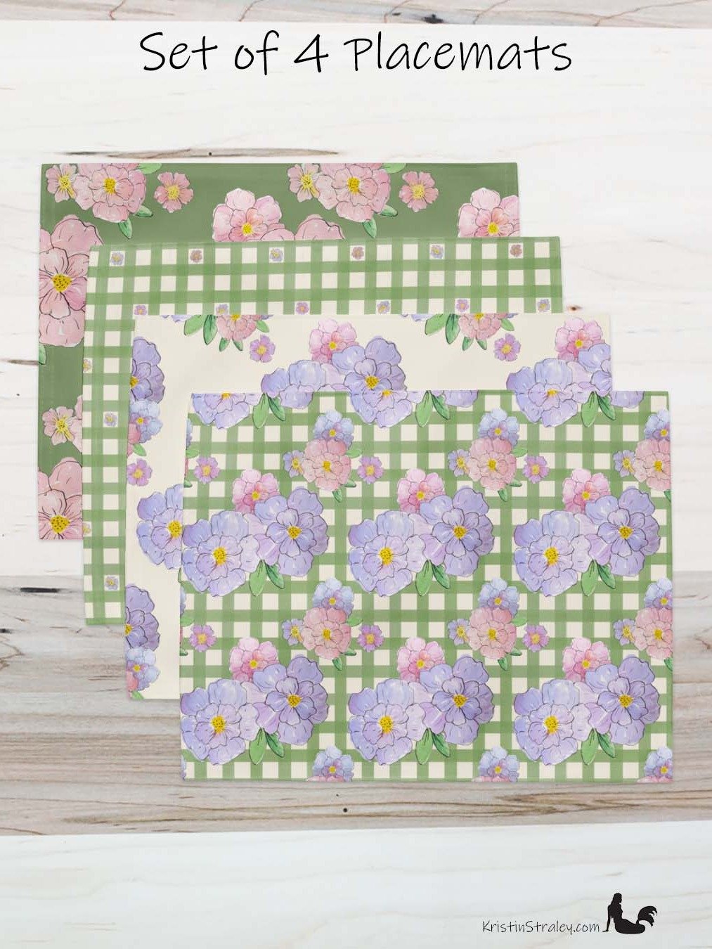 Gingham Blossoms Placemat Set of 4 product image (3)