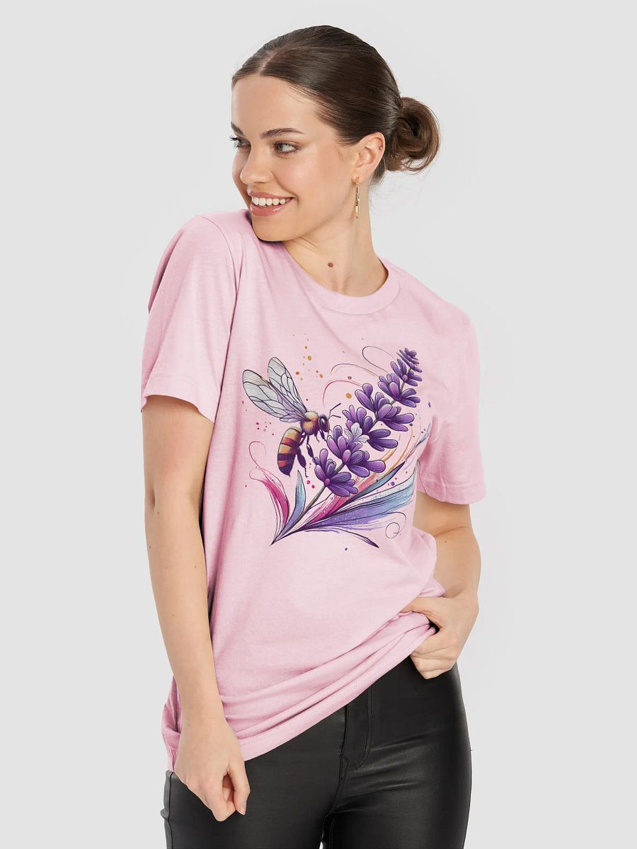 Buzzing Lavender Bee T-Shirt, Botanical Honeybee Tee, Nature-Inspired Wildflower Shirt, Garden Lover Gift product image (8)