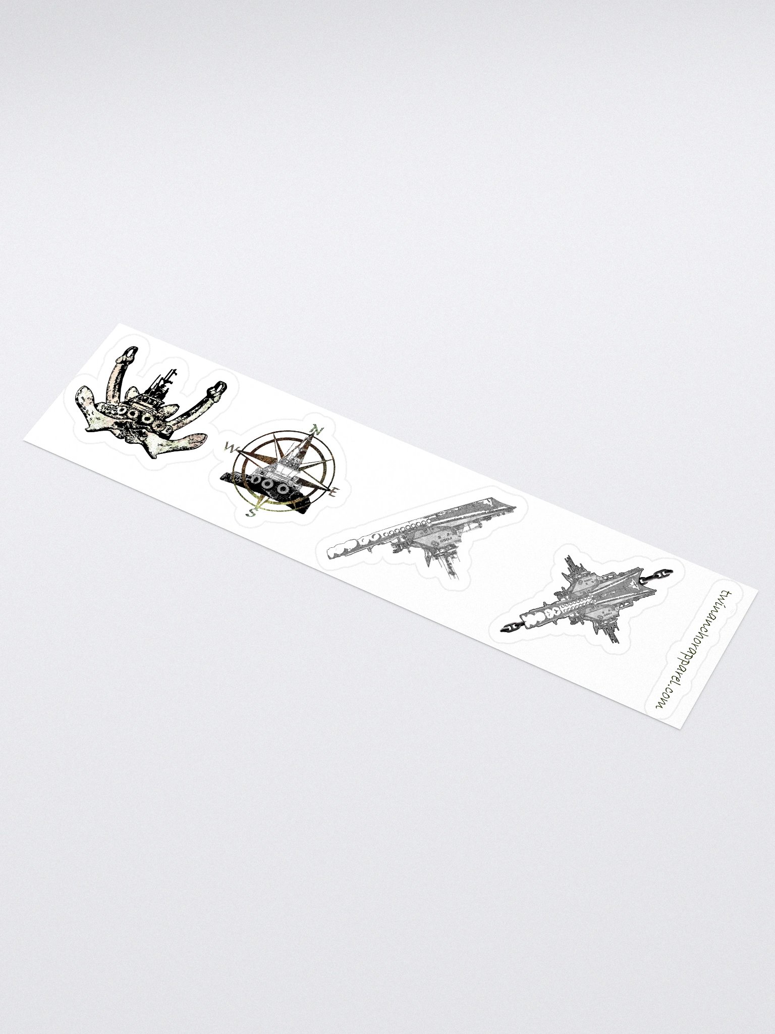 Mixed design Foss Tug sticker sheet (sheet size 15" x 3.75") Kiss Cut Stickers product image (1)