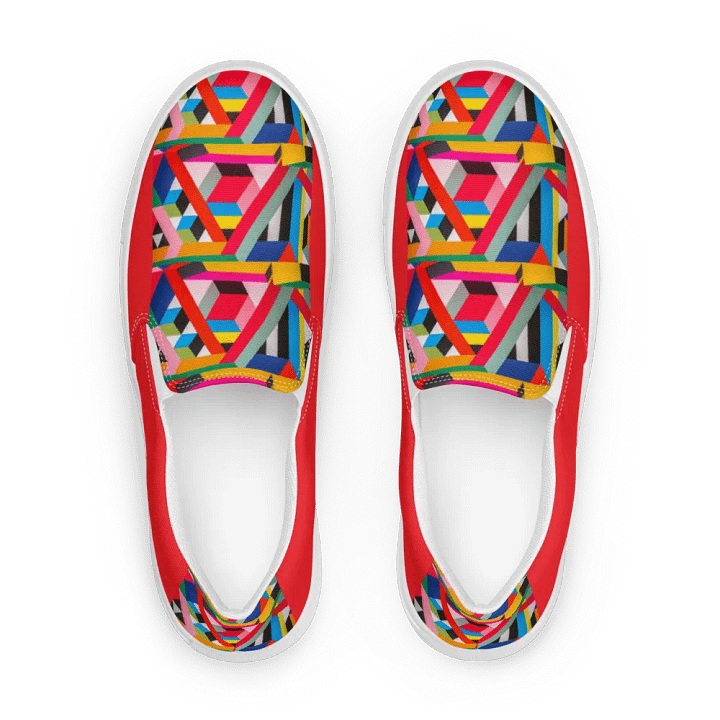 Geometric Men's Canvas Slip On Shoes product image (1)