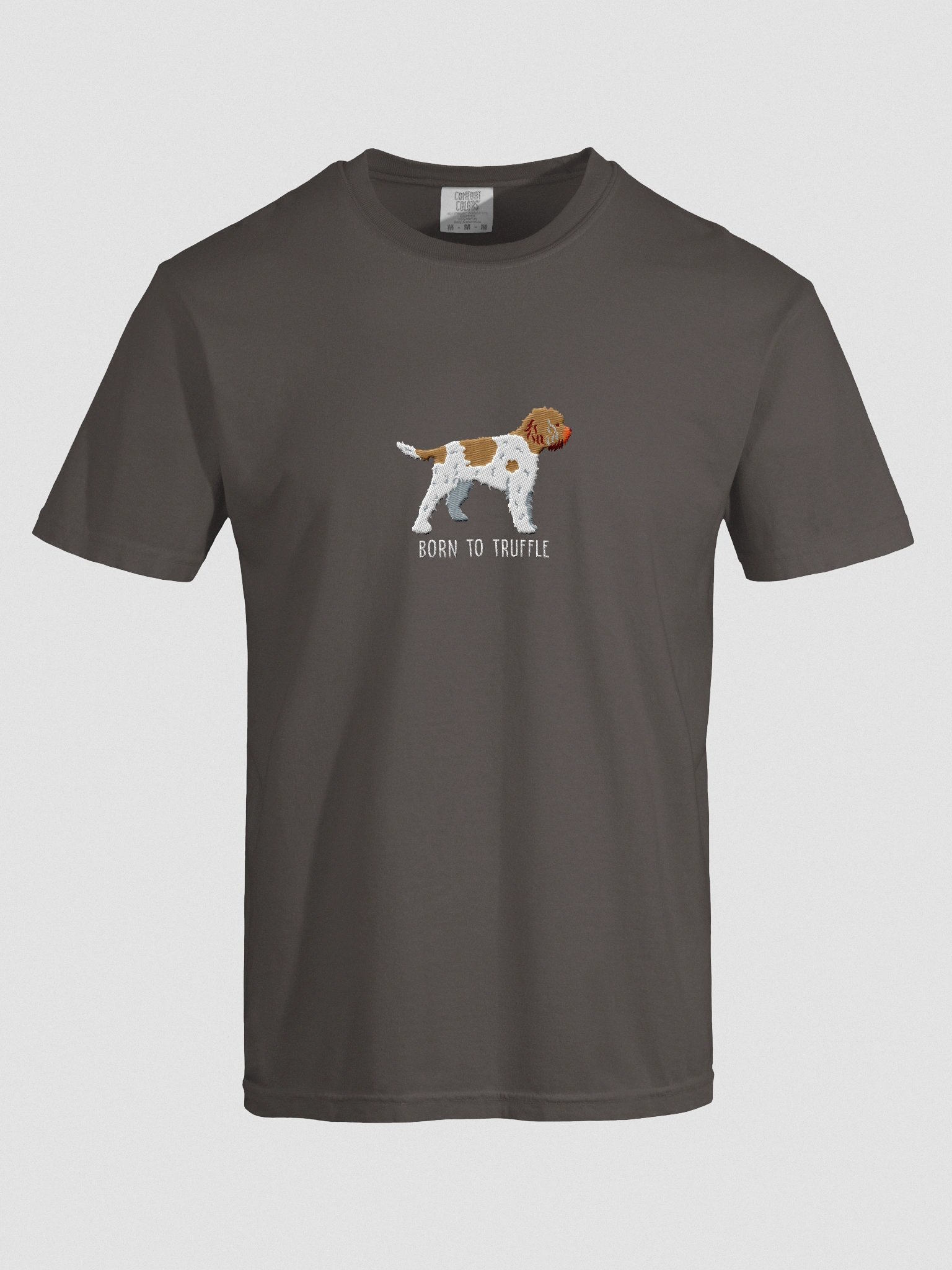 Born to Truffle T-Shirt(Embroidered) of a Lagotto Romagnolo(Brown & White) product image (10)