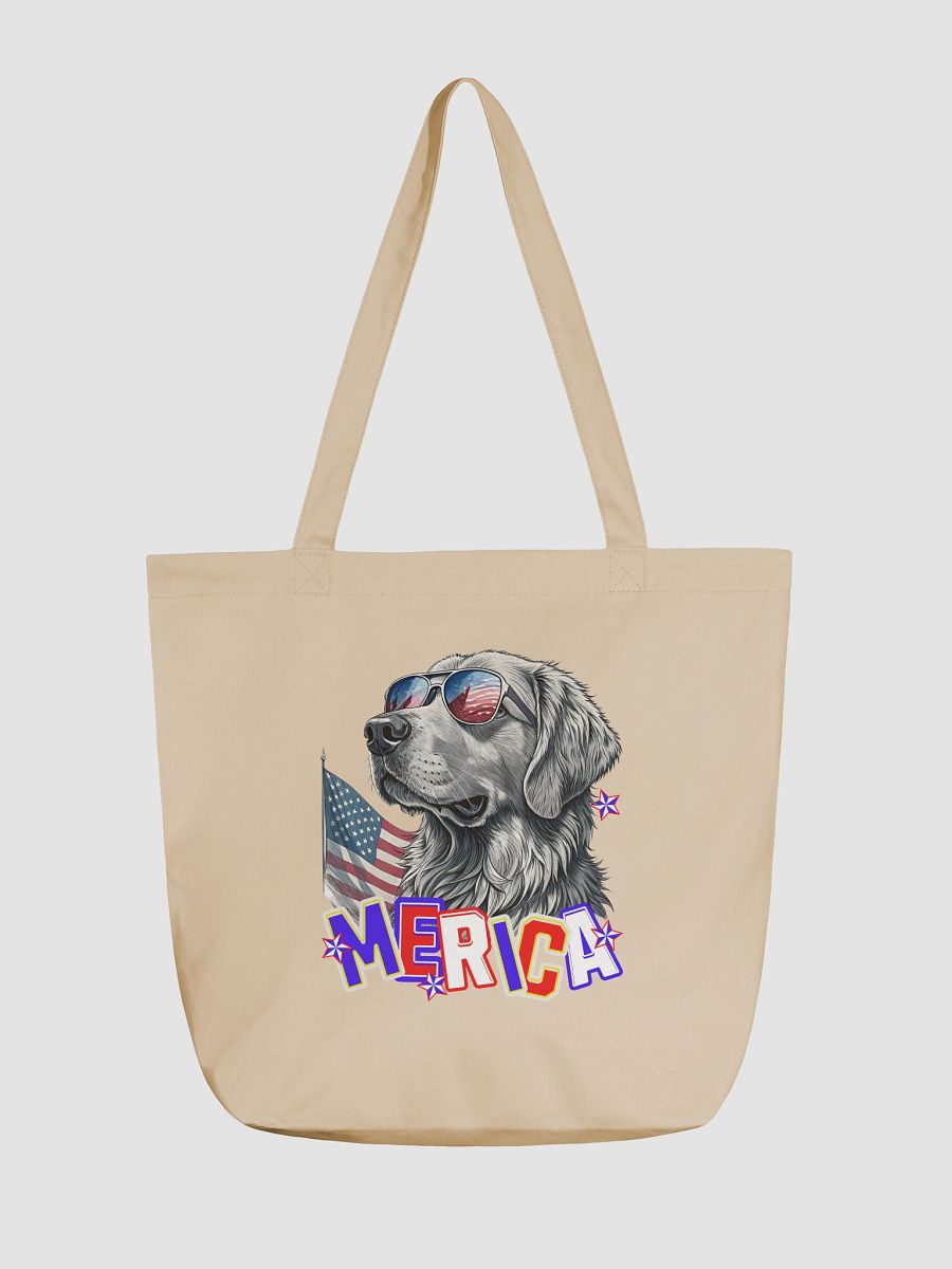 Merica Golden Retriever Patriotic Pooch Eco Tote product image (5)