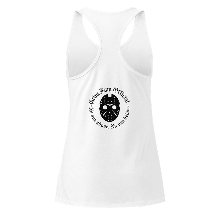 GRIMFAM OFFICIAL – WOMEN’S RACERBACK TANK TOP - #2 Black Text product image (26)