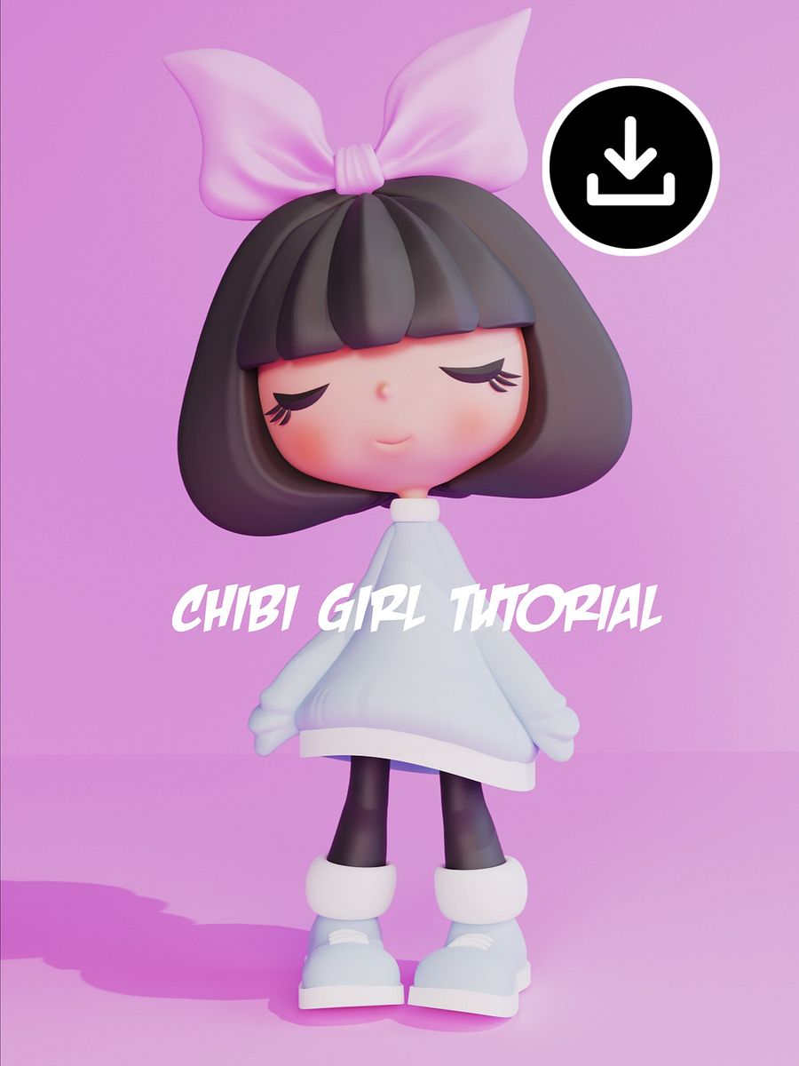 Chibi Girl Sculpting Tutorial in zBrush product image (1)