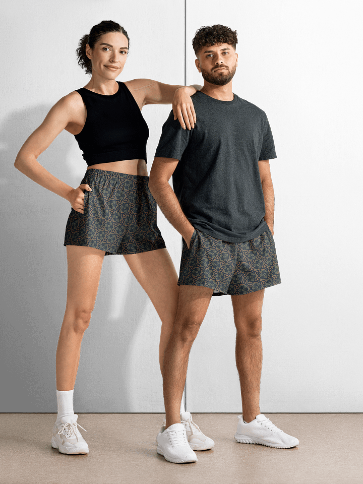 Groovy Grove Geometric All Over Print Unisex Athletic Short Shorts product image (1)