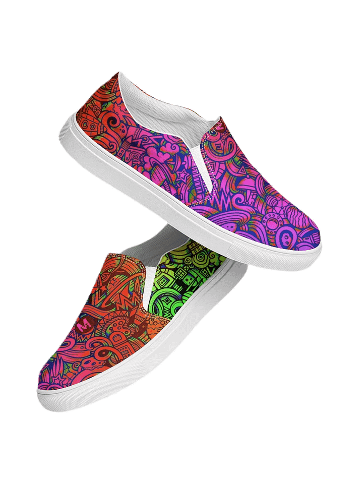 Rainbow Space Scribble - Women’s Slip-ons | #MadeByMELO product image (2)