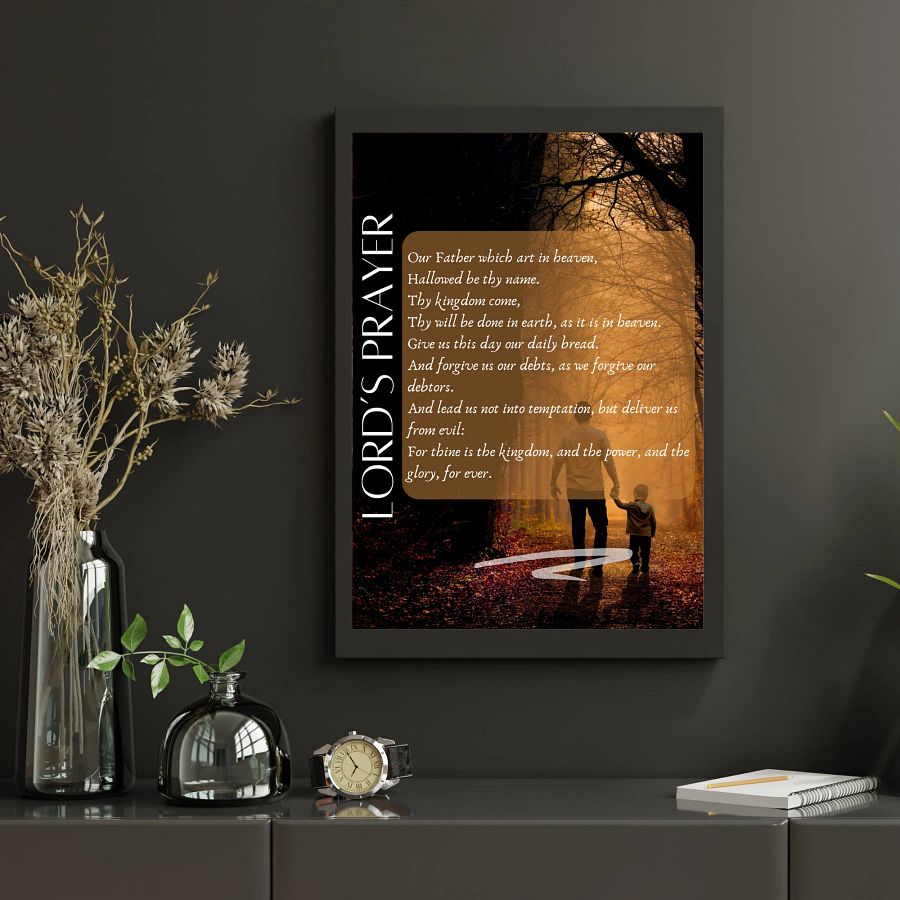Printable Our Lord's prayer artwork, The lord's prayer kjv printable Our Father which art in heaven wall art. The lord's prayer product image (1)