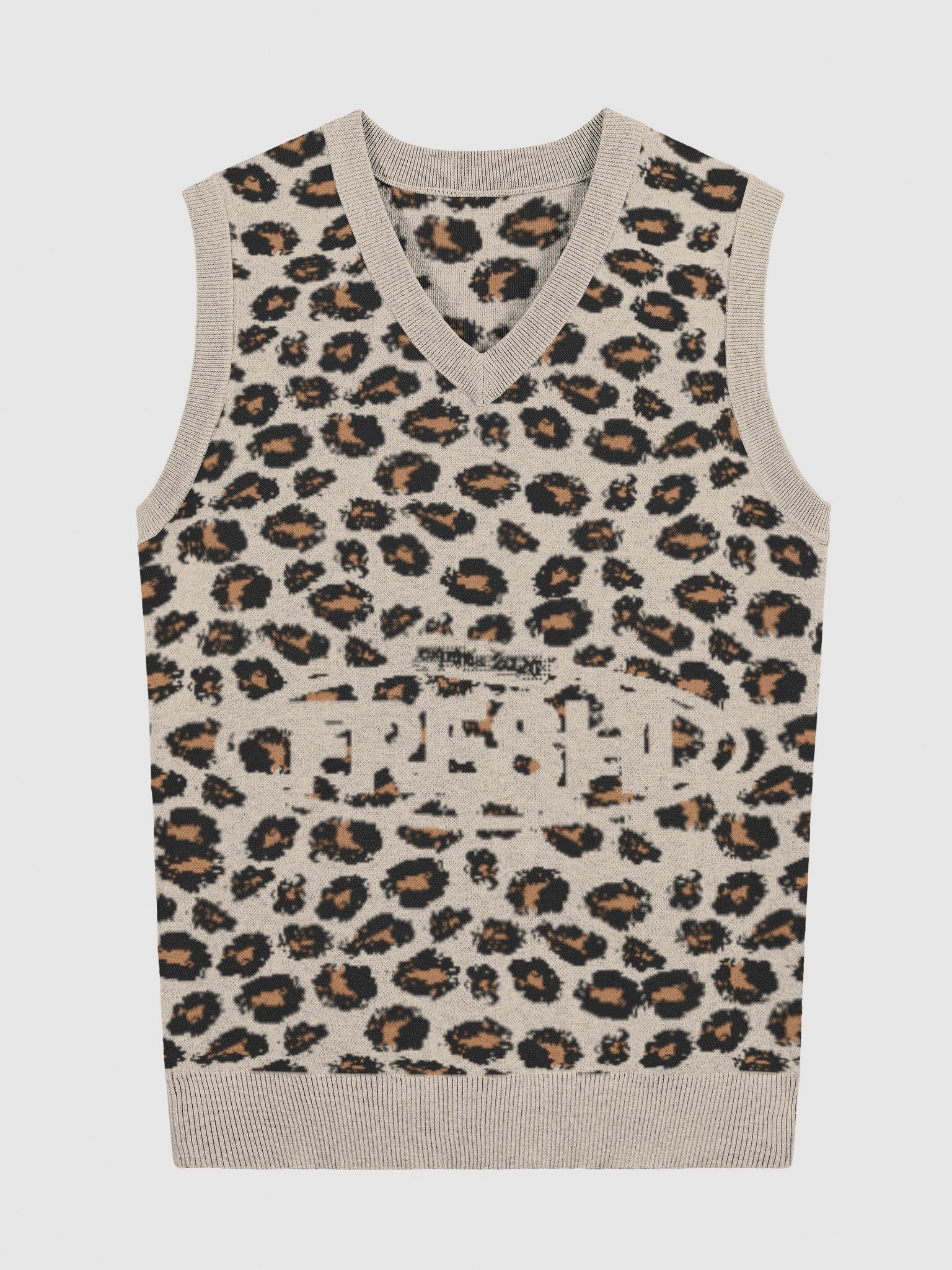Freshi Simple Leopard V-Neck Sweater product image (4)