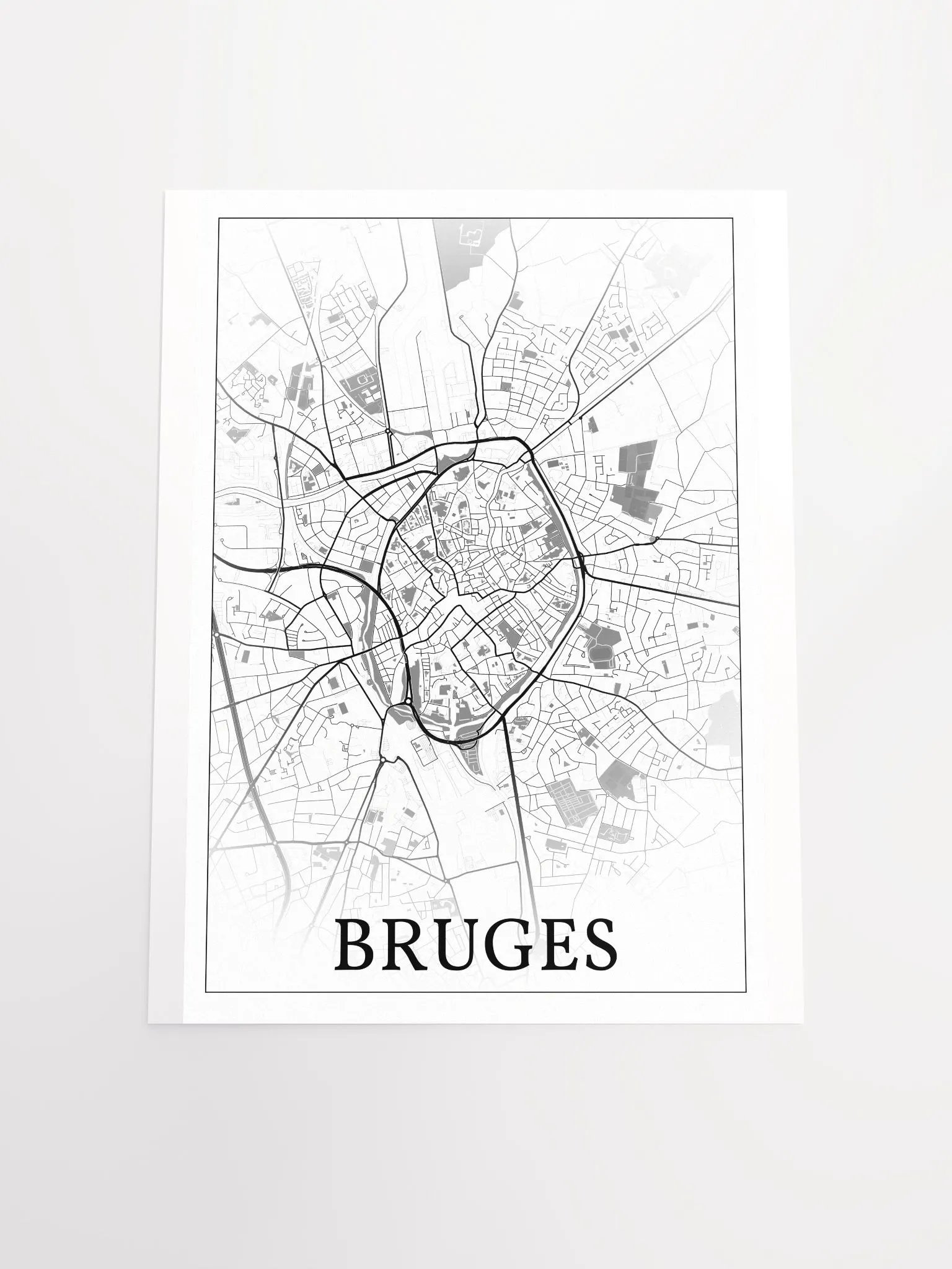 Bruges, Belgium, city map print product image (19)