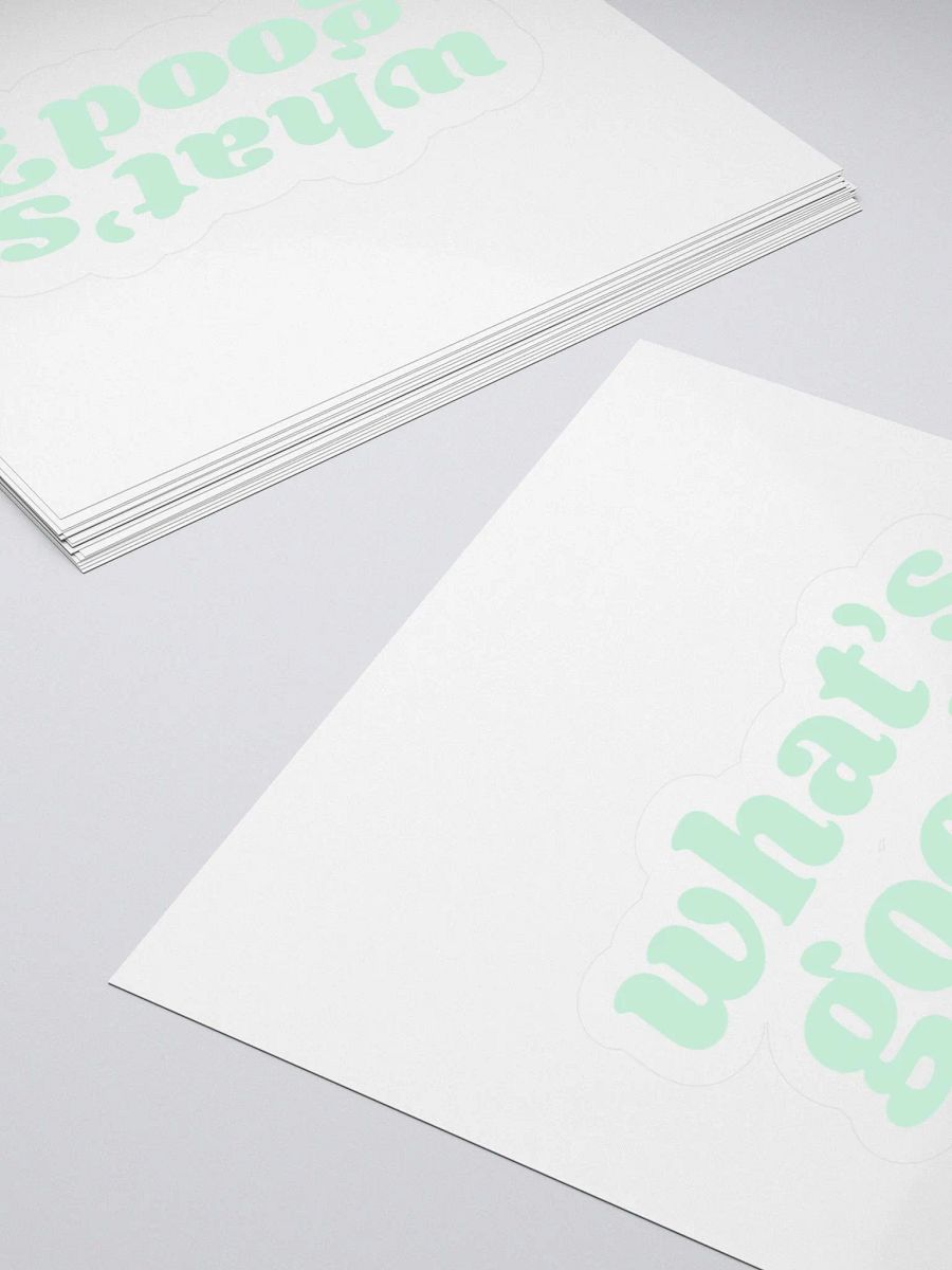 "What's Good?" Kiss Cut Sticker (Green) product image (11)