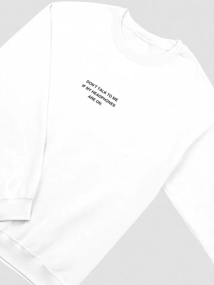 HEADPHONES ON embroidered crewneck (black) product image (1)