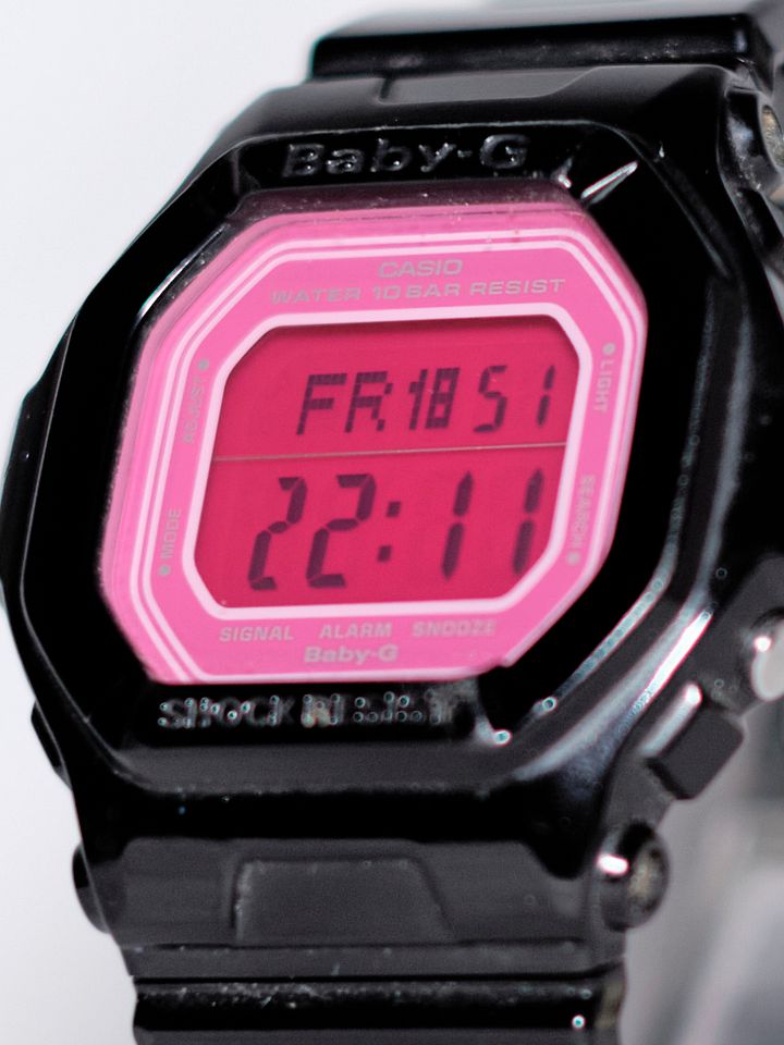 CASIO BG-5601 black pink Digital square basic Baby-G shock product image (2)