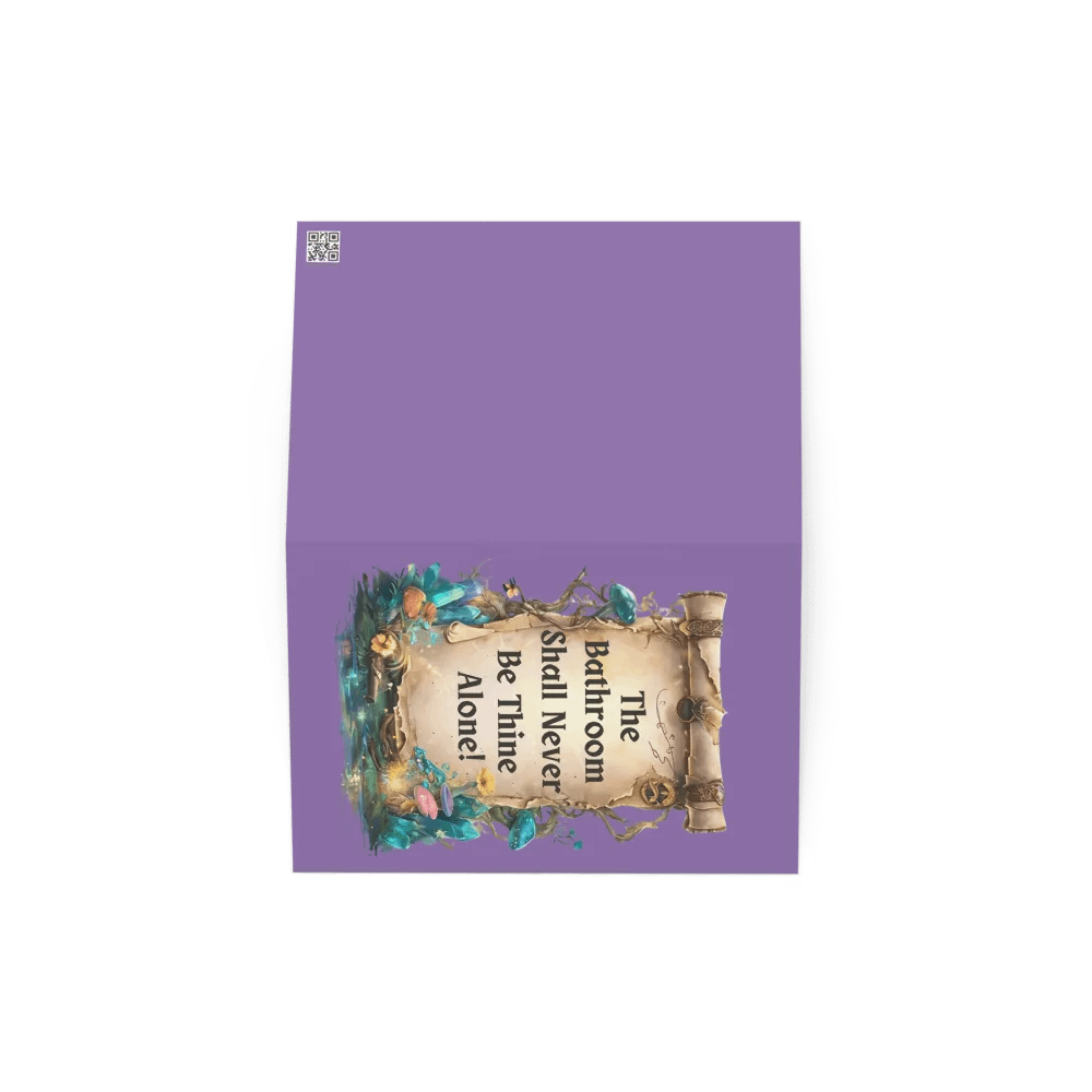 The Bathroom Shall Never Be Thine Alone – Funny Mom Greeting Card, Fairytale Parenting Humor, Mom Life Card product image (3)