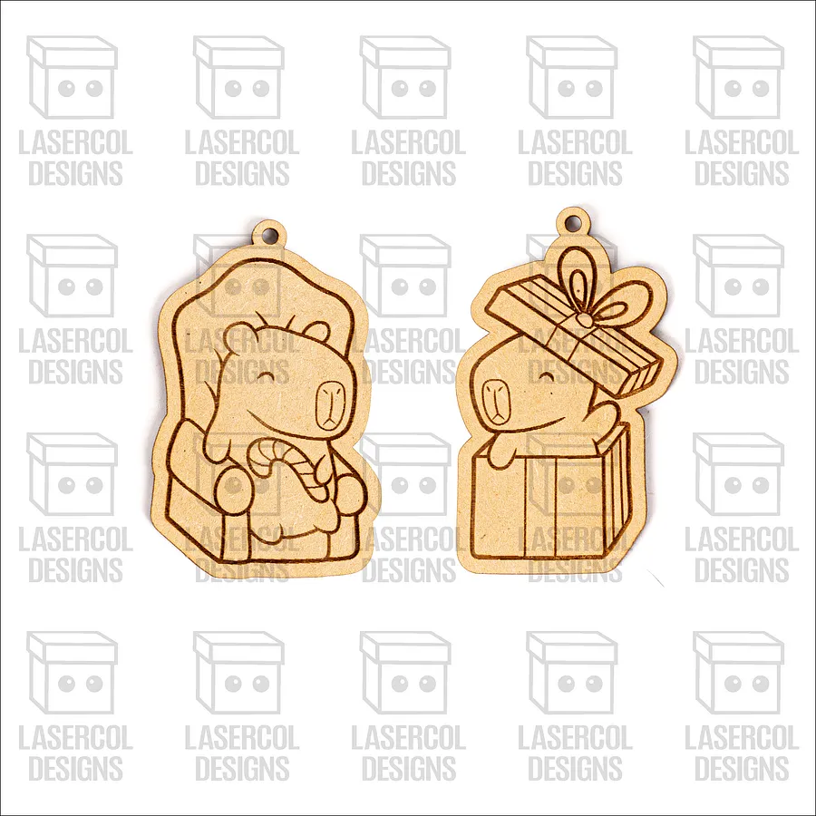 Christmas Ornaments - Laser Cut Files Capybara product image (8)