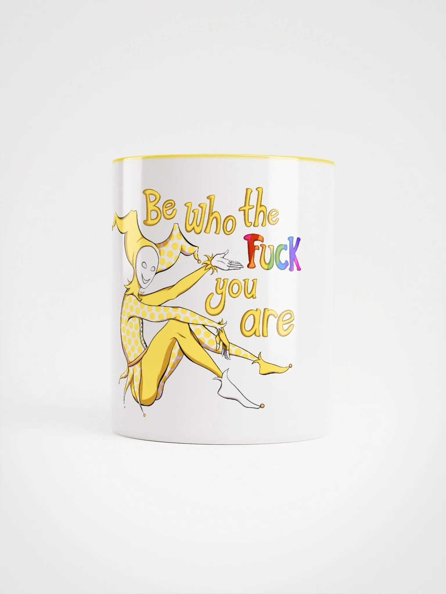 Be Who The Fuck Your Are Yellow Jester Mug product image (5)