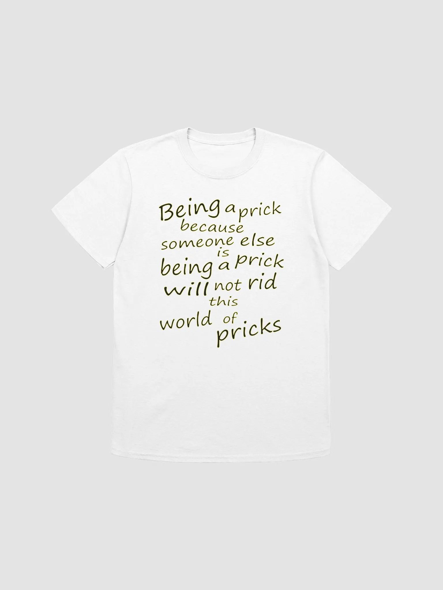 Stop Being A Prick - Black & Yellow Lettering - Gildan Unisex Softstyle T-Shirt product image (2)