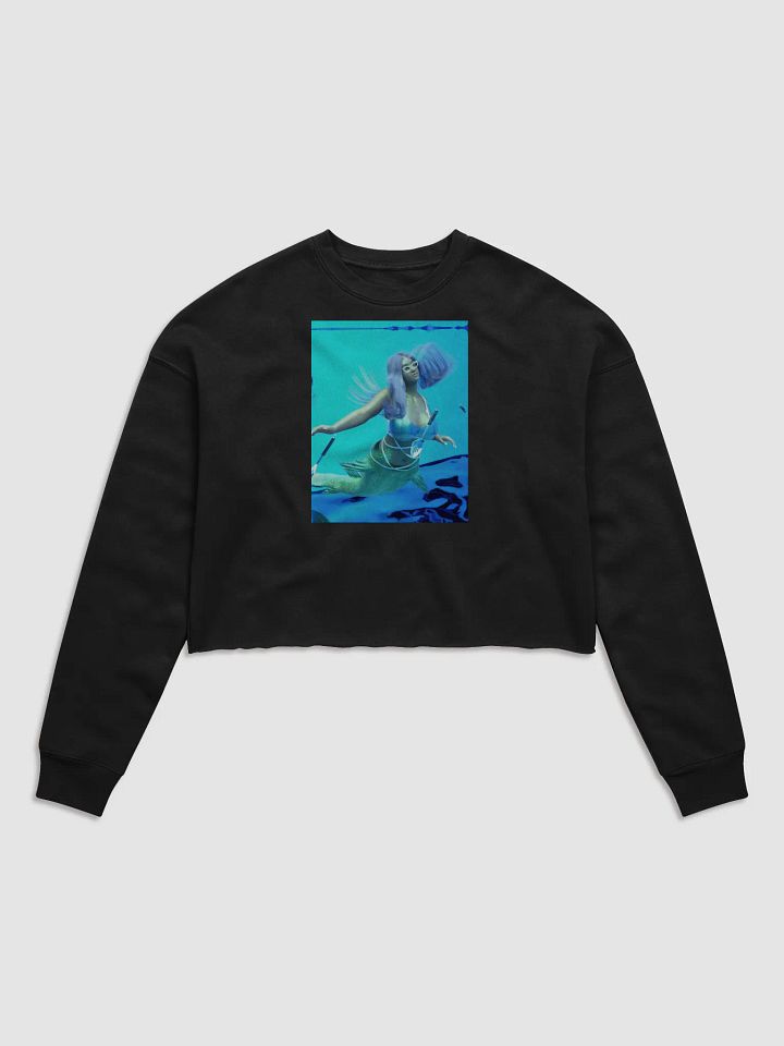 Aqua Mermaid Dreams Fleece Crop Sweatshirt product image (2)