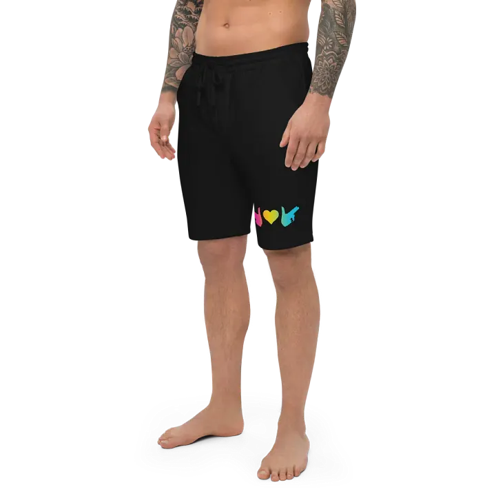 Finger Guns (pan flag) Fleece Shorts product image (2)