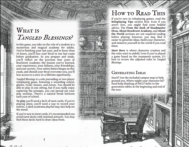 (Digital) Tangled Blessings: A 1-2 Player Magical School Horror Tabletop RPG product image (2)