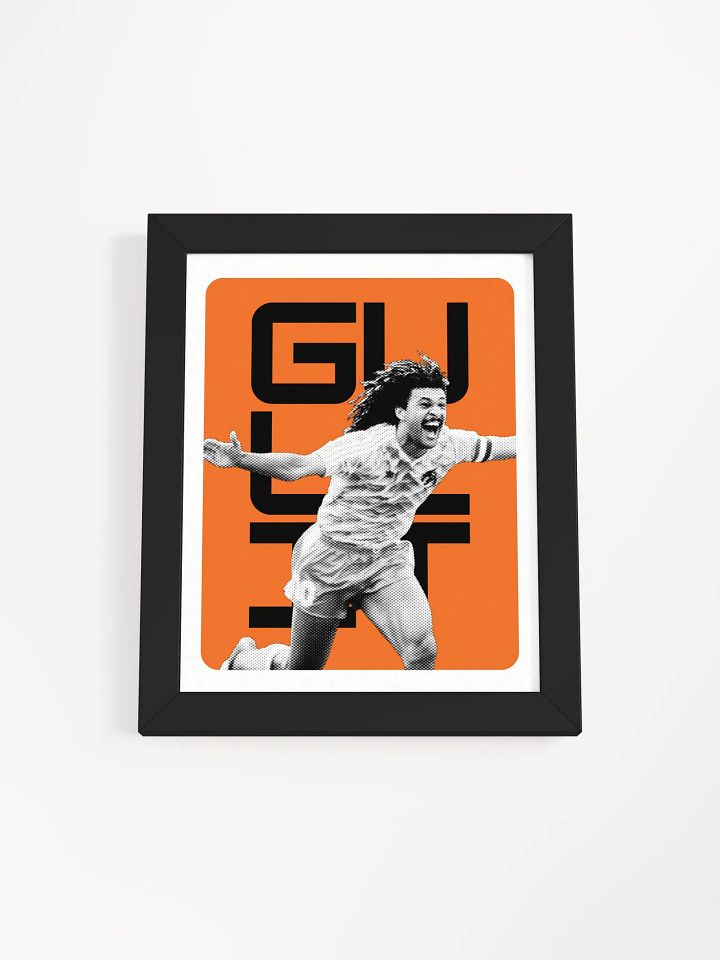 Ruud Gullit BW Netherlands Name Art Framed Print product image (1)